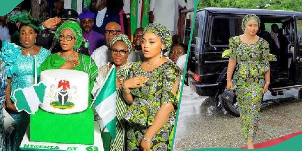 See how actress Regina Daniels celebrated Independence Day with Tinubu's wife (photos)