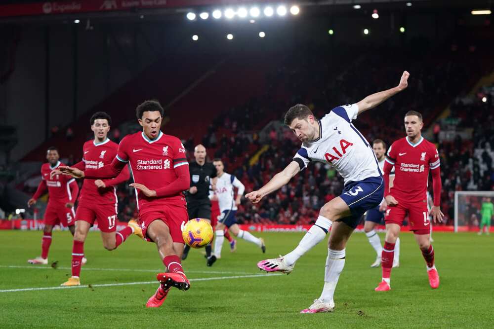 Liverpool vs Tottenham in action