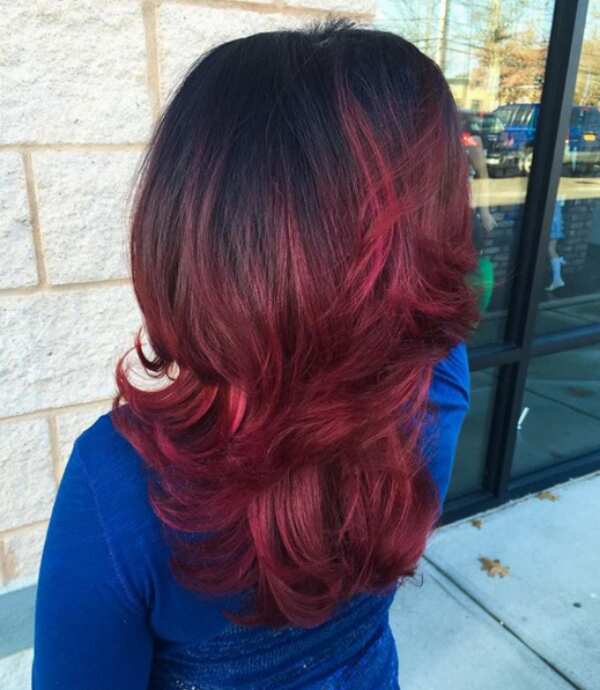 burgundy hair color