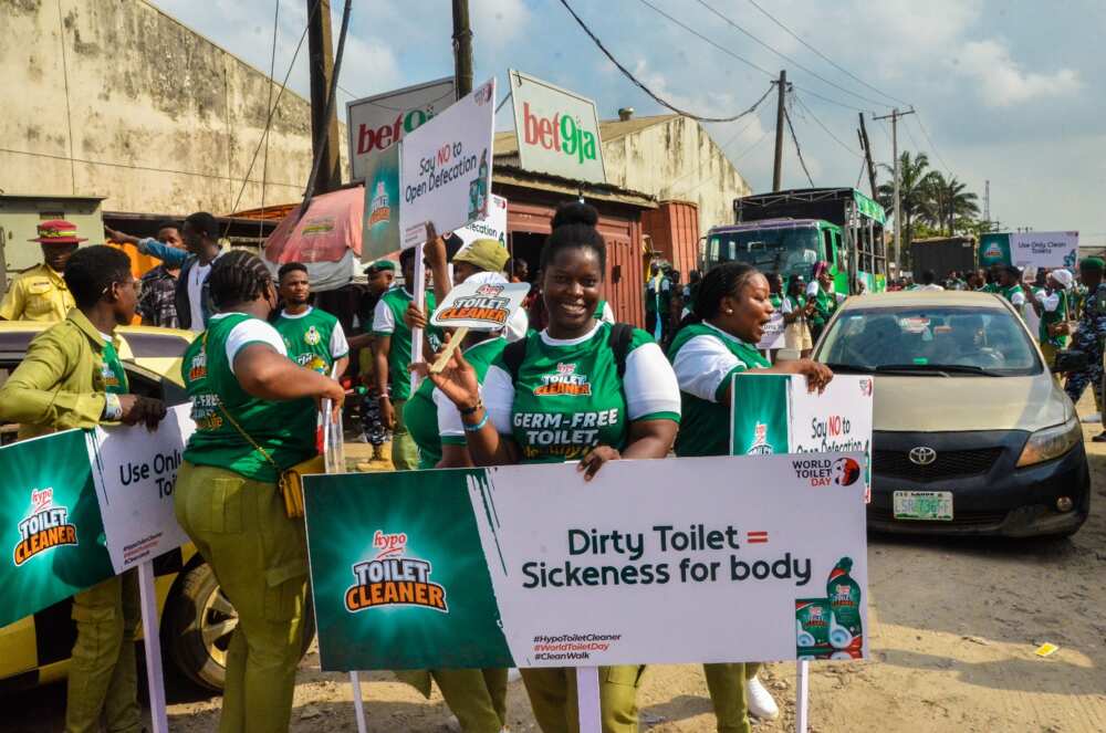 Hypo Toilet Cleaner, Ministry, NYSC Converged to Spread Hygiene Message on World Toilet Day
