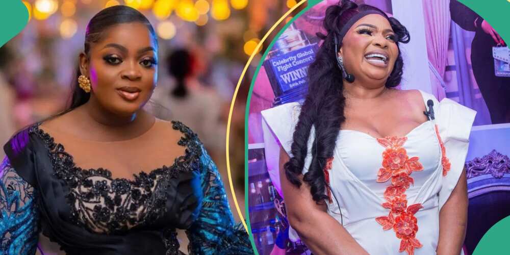 Eniola Badmus shades Laide Bakare over her unusual outfit at her book launch.