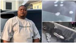 Cubana Chiefpriest: Photos Reveal Socialite's Car Damaged with Bullets During Assassination Attempt