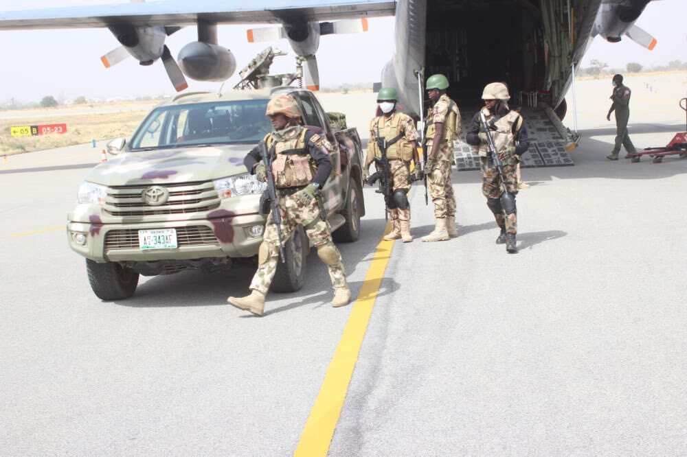 Lake chad region, Air Force, Nigerian military, ISWAP, Borno, terrorists convoy