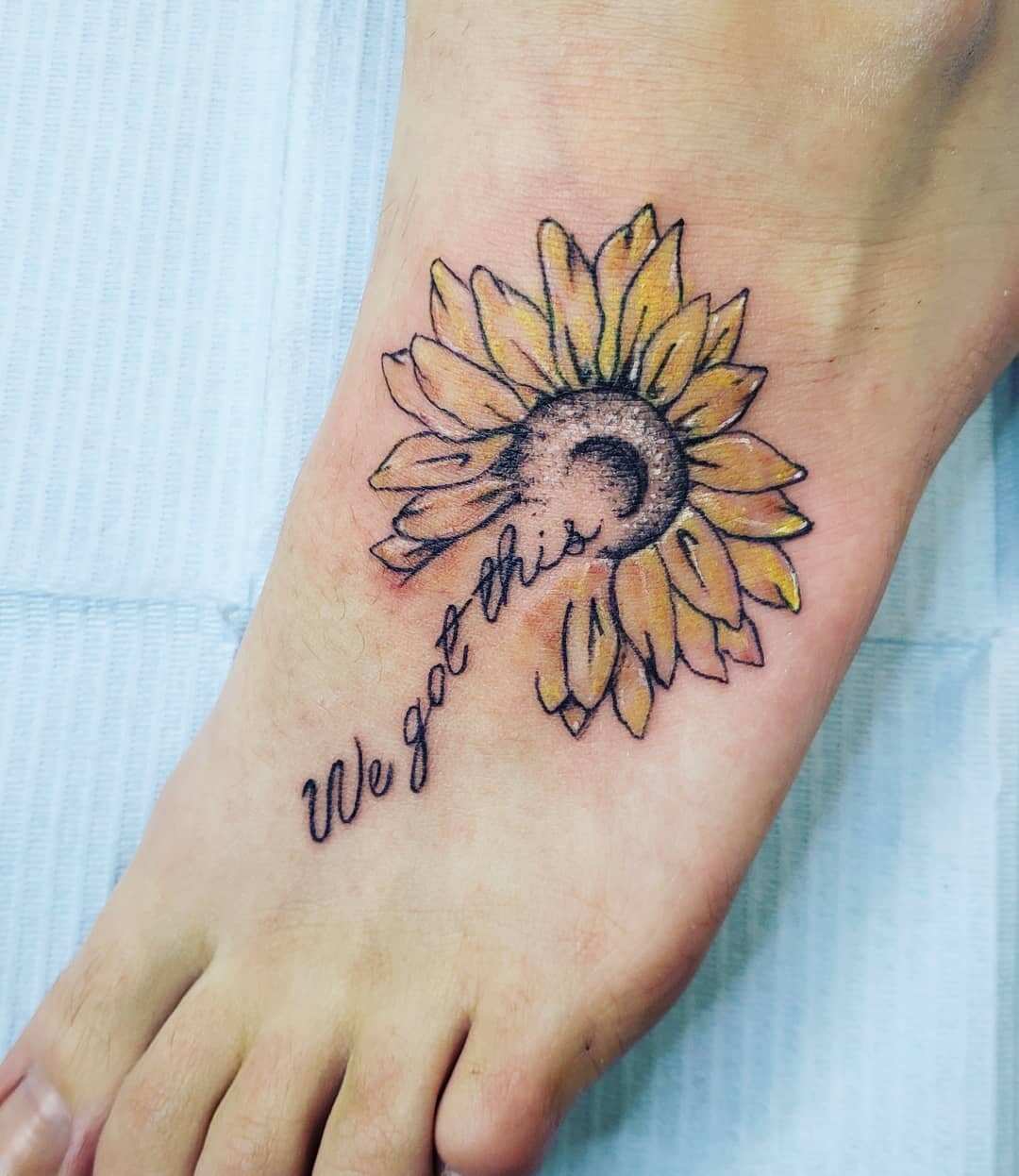 Matrix Tattoo  Healed elephant and sunflower tattoo I did a few months ago   Facebook