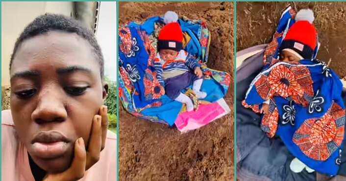 Lady shares video as mum takes her little baby to farm