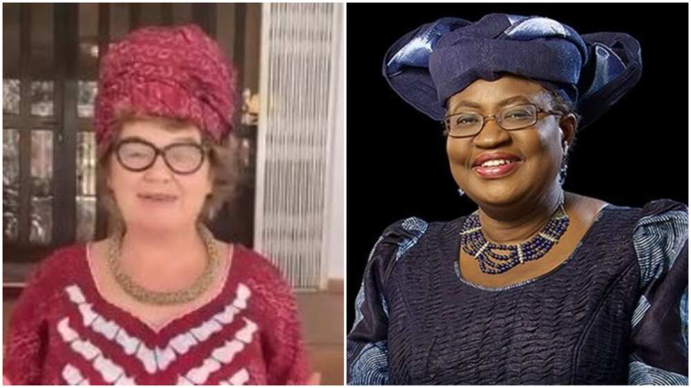 British high commissioner joins #BeLikeNgoziChallenge, dresses up like Okonjo-Iweala to celebrate her as WTO DG