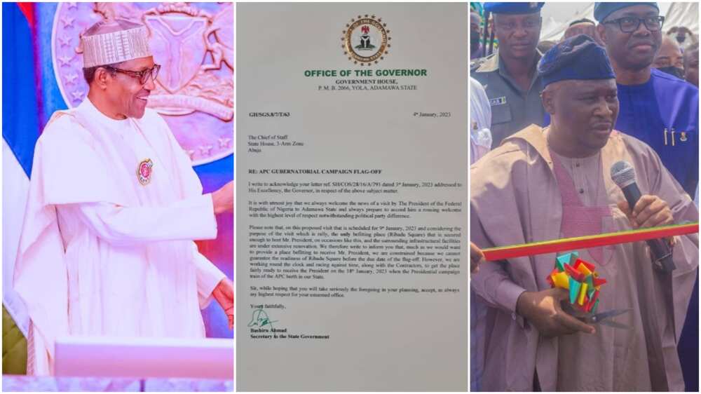 Gwamnatin Adamawa ta hana Buhari filin taron kamfen Tinubu Gwamnatin Adamawa ta hana Buhari filin taron kamfen Tinubu