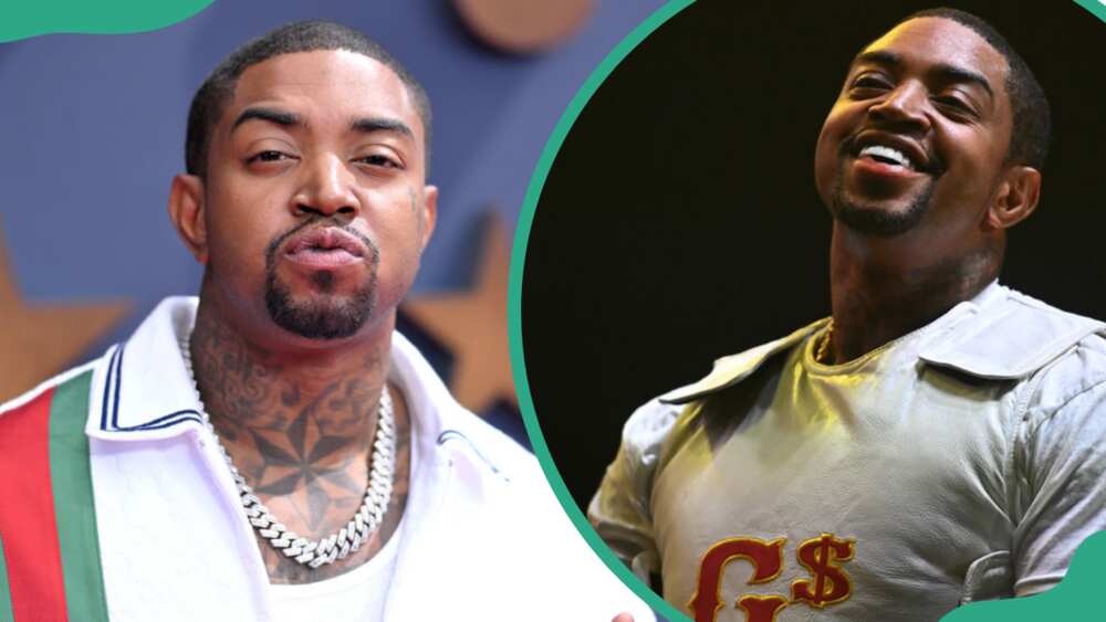Lil Scrappy at the BET Awards 2023 (L). The rapper performs onstage during the The Millennium Tour in Atlanta, GA (R)