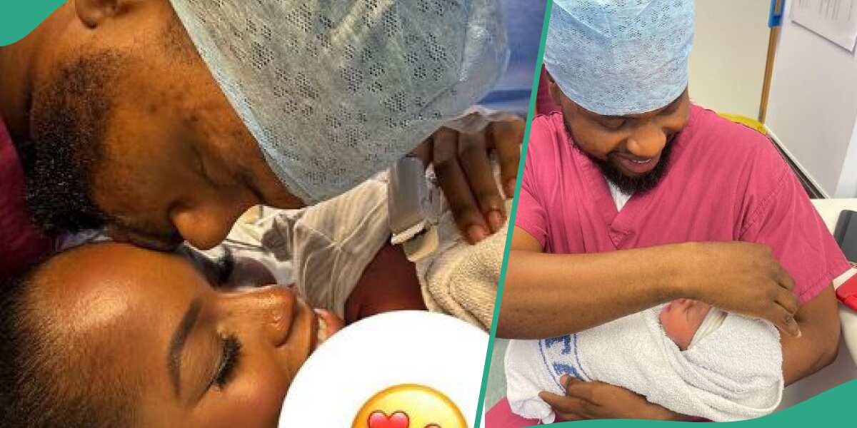 See beautiful photos as Debola Lagos and his wife welcome their 1st child