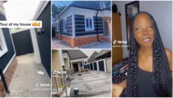 "It is for rent": Young Nigerian lady builds spacious posh house in 4 months, shows it off in video