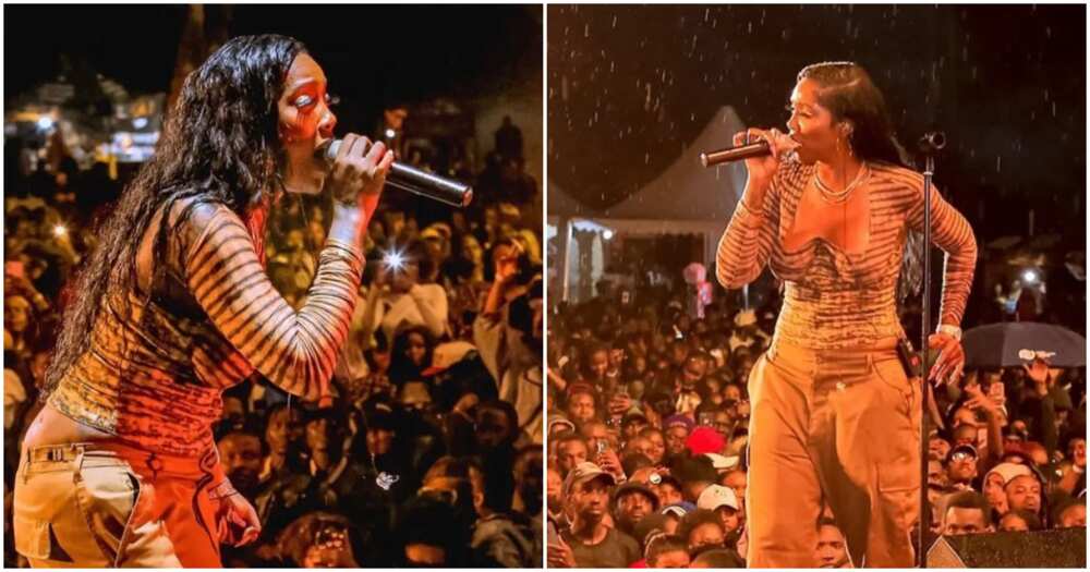 Tiwa Savage Gives Thrilling Performance in the Rain at Kampala Concert ...