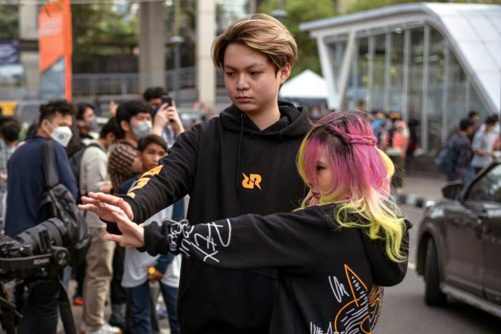 The gathering has been likened to a smaller version of Tokyo's famed Harajuku fashion district