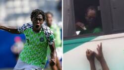 Moment Lagos fans tried to mob Nigerian star playing for Barcelona, battle themselves to get money