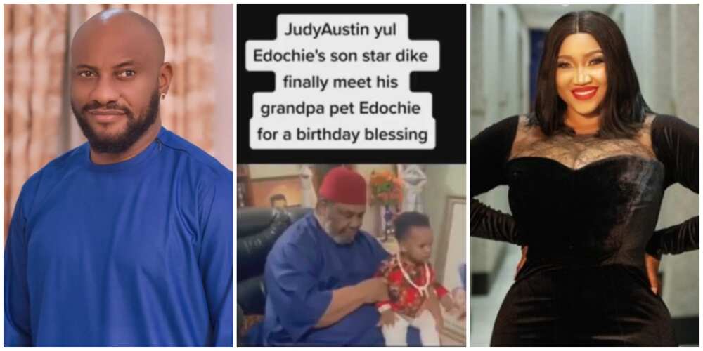 Yul Edochie / Pete Edochie with grandson / Judy Austin