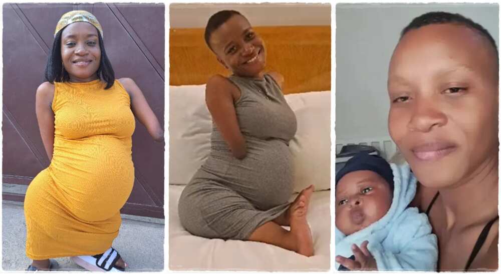 Physically challenged woman welcomes baby. Physically challenged woman welcomes baby.