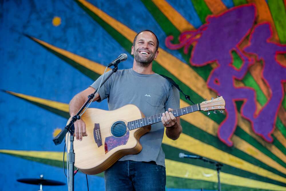 Jack Johnson onstage during the New Orleans Jazz & Heritage Festival