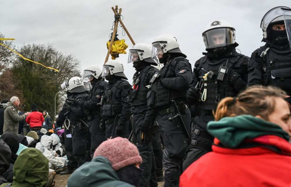 To clear the protest camp police must overcome walls of barricades, chicanes and trenches dug by the activists To clear the protest camp police must overcome walls of barricades, chicanes and trenches dug by the activists
