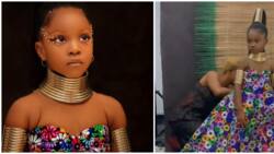 African glamour: Video of little girl in gorgeous ankara ballgown wows netizens