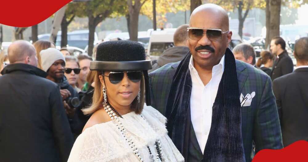 Steve Harvey and his wife.