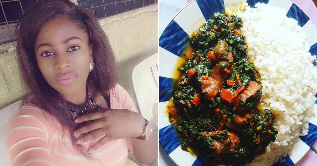 Woman shows off rice and vegetable stew she cooked with just N500
