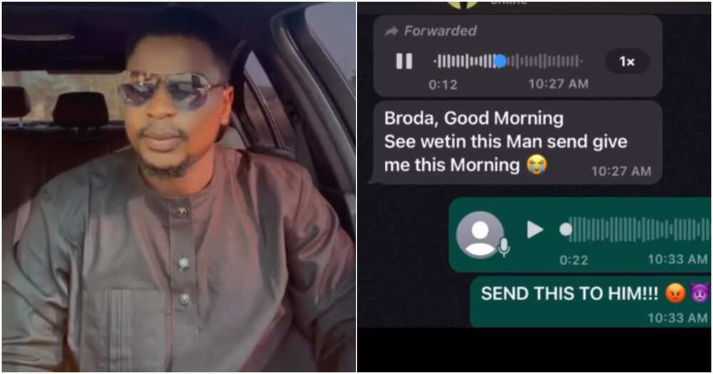 Man releases voice note his younger sister got from their landlord