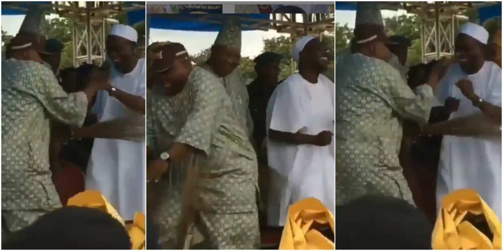 Ademola Adeleke and Rauf Aregbesola took to the dancefloor