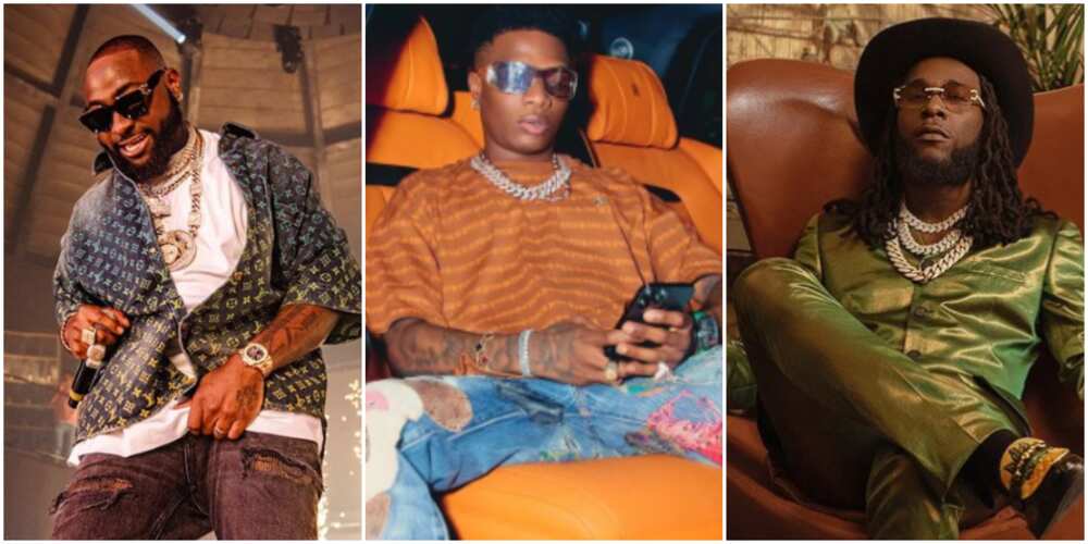 Davido, Wizkid, Burna Boy Davido, Wizkid, Burna Boy