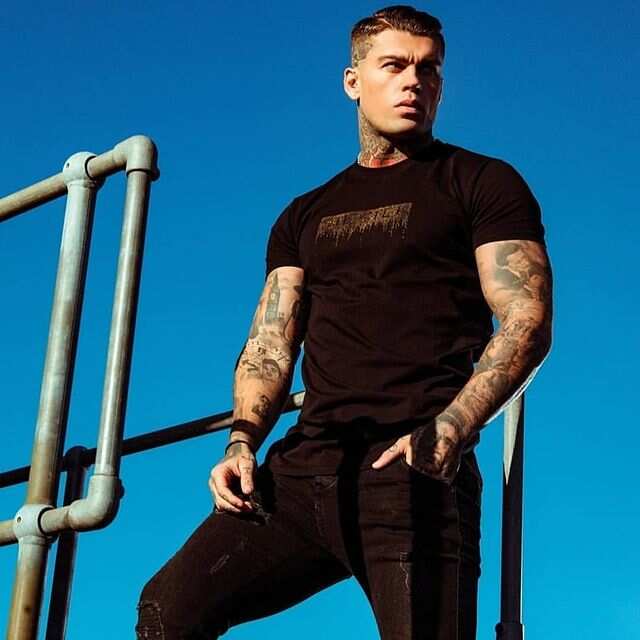 Stephen James and his tattoos for XTI FallWinter 2015 Campaign  WM