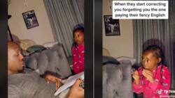 Dad stunned as little daughter boldly corrects his bad English, video goes viral on TikTok