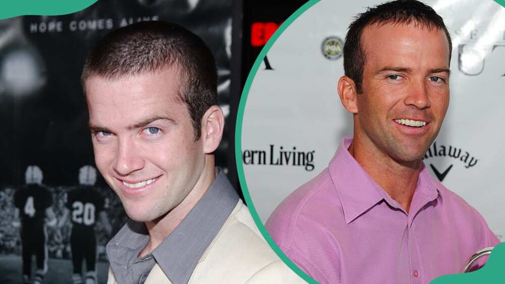 Lucas Black at Grauman's Chinese Theatre in Hollywood, California, United States (L). Lucas at the Cobb Energy Center in Atlanta, Georgia (R)
