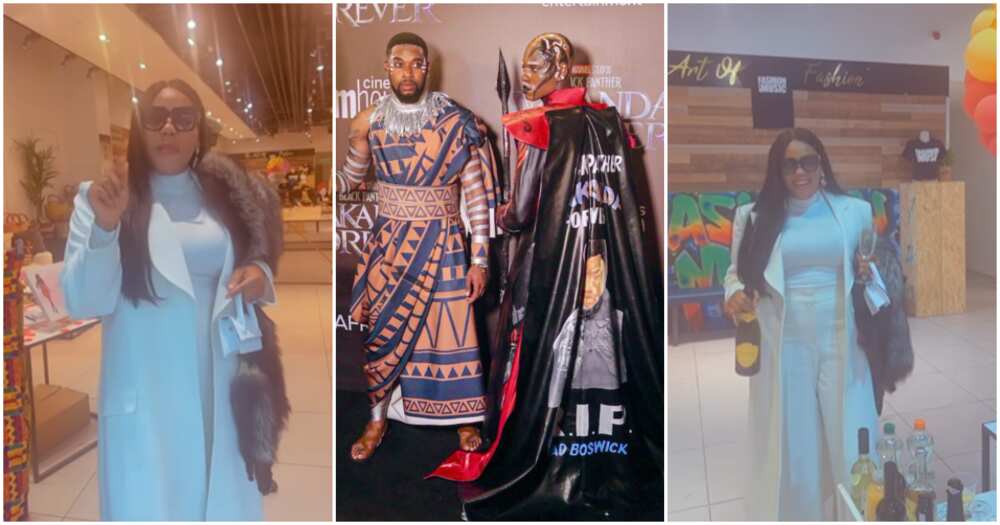 Photos of Toyin Lawani and Hermes' Chadwick Boseman's cape
