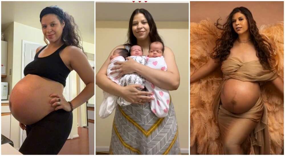 I'm So Grateful Lord": Mum Celebrates As She Gives Birth to Triplets, Posts  Video of Her Large Baby Bump - Legit.ng
