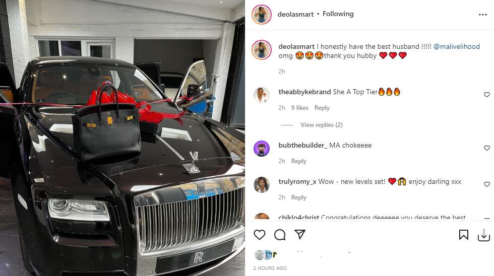Malivelihood gifts Deola Smart Rolls Royce on Val's Day. Malivelihood gifts Deola Smart Rolls Royce on Val's Day.