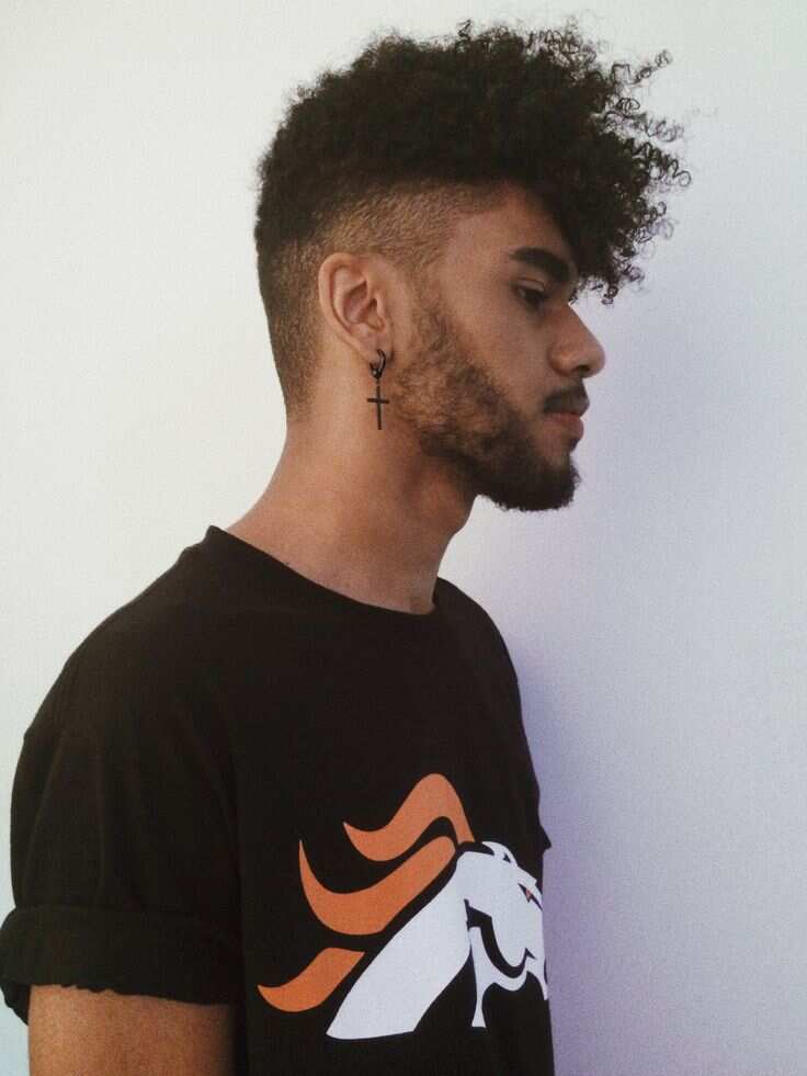 high fade curly