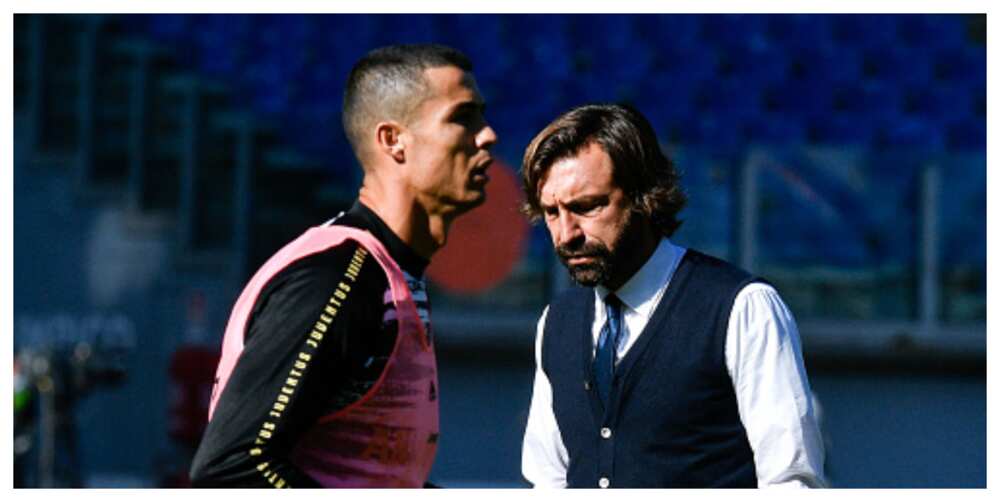 Ronaldo stunned after being substituted against Inter Milan as Juve boss Pirlo responds