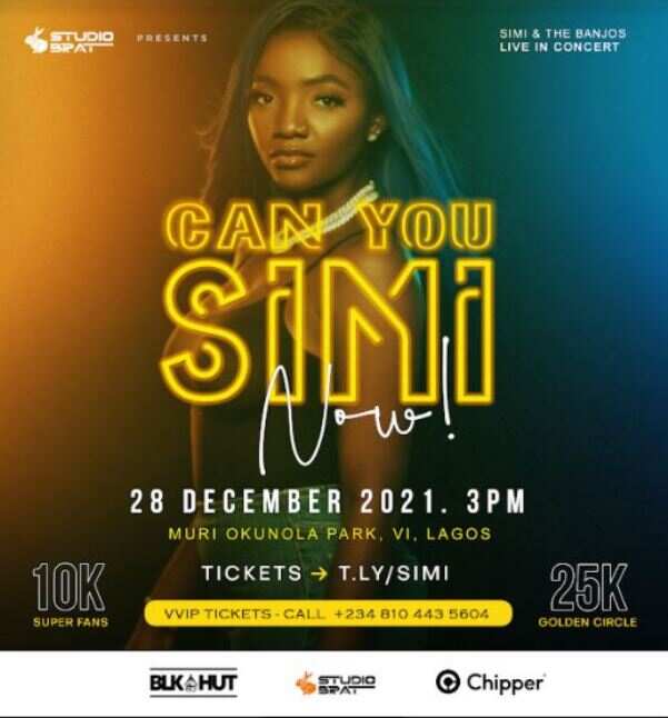 Simi Announces ‘Can You Simi Now! Live' Concert on December 28
