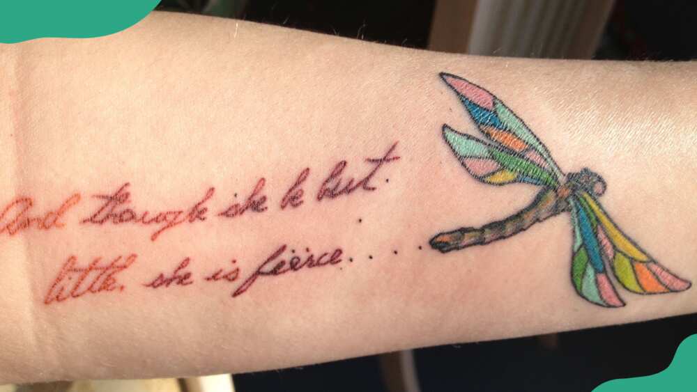 Quote dragonfly tattoo