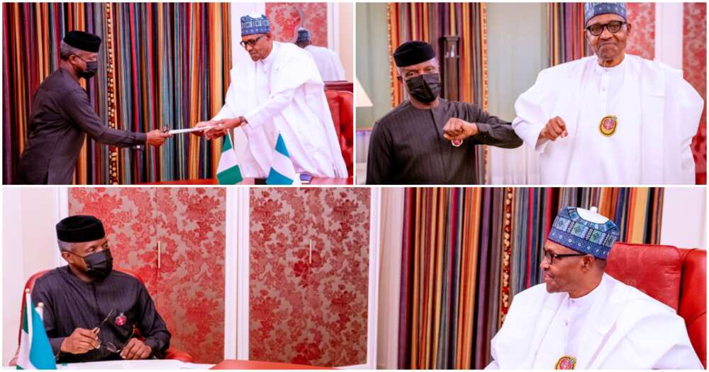 COVID-19: Buhari receives crucial briefing from Osinbajo at State House