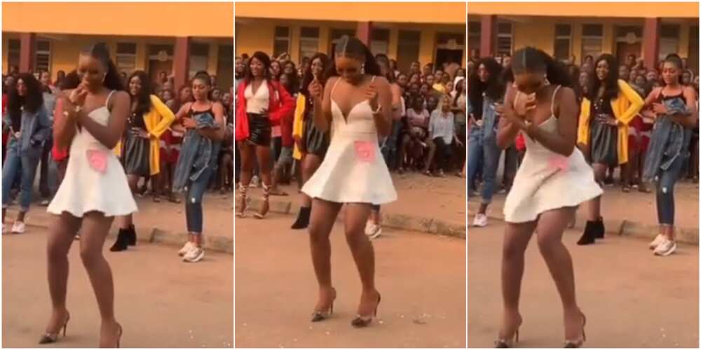 The Nigerian lady wowed many with her dancing skills.