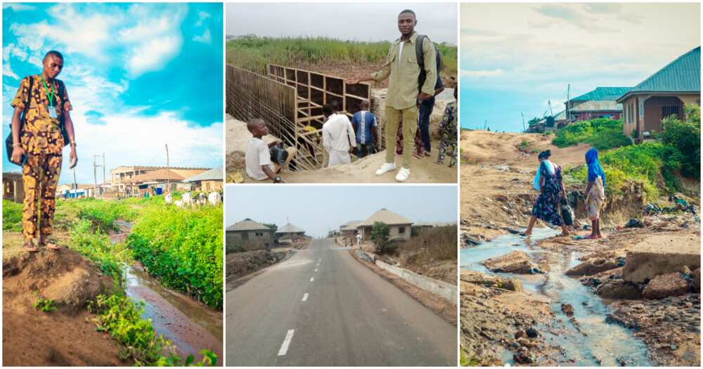 Corps member brings joy to community with bad road, helps them get it fixed