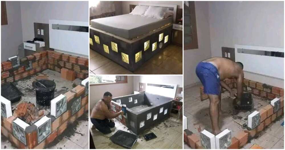 Brick bed frame pictures, bed frame made using bricks, brick bed Brick bed frame pictures, bed frame made using bricks, brick bed
