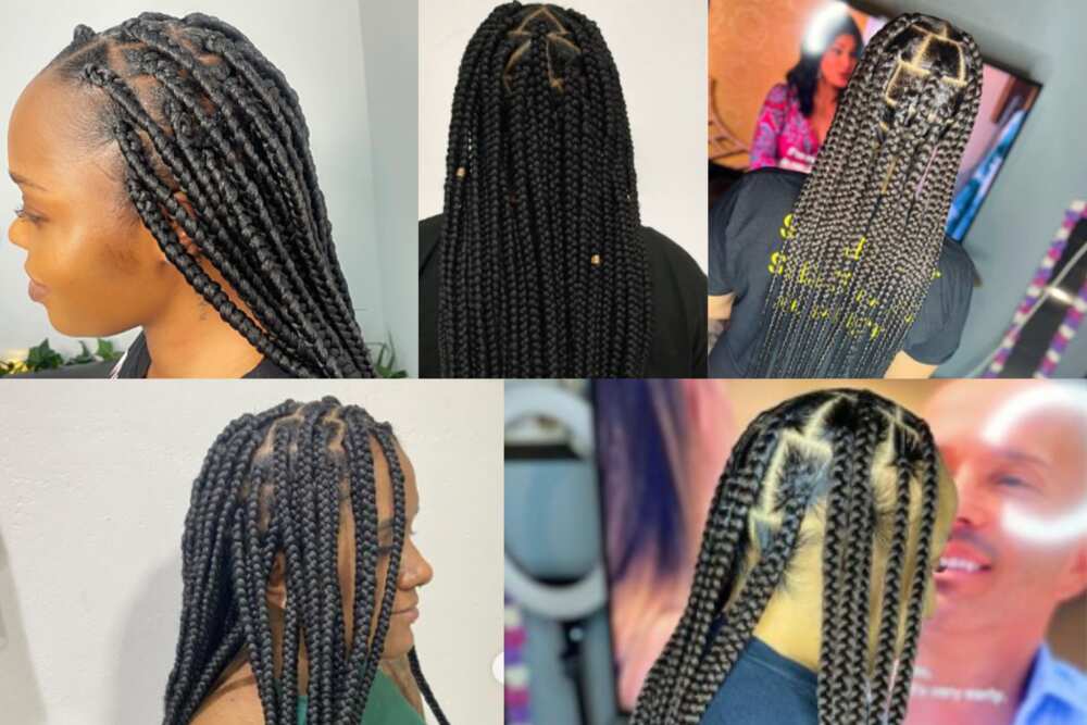 20 trendy burgundy knotless braids you should try out in 2023