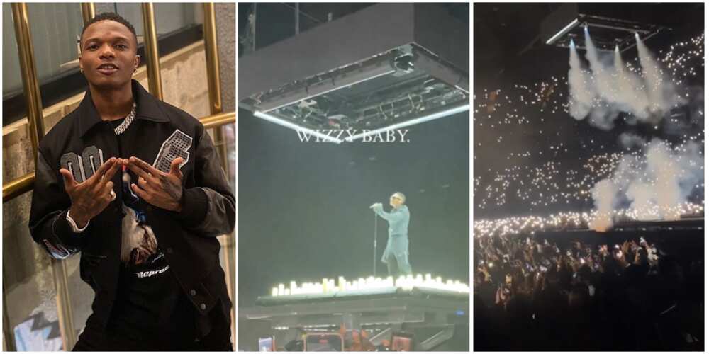 Wizkid suspended in the air at O2 arena during concert in London