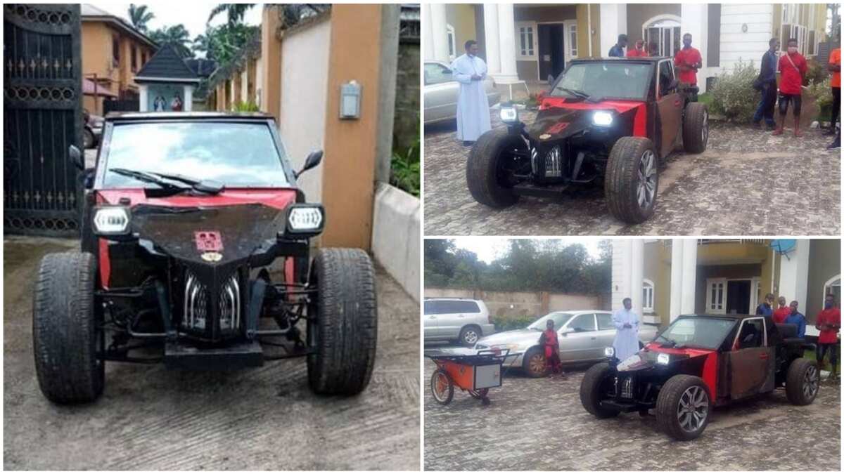 Check out this made-in-Nigeria car constructed in Owerri, its engine saves a lot of fuel (photos)