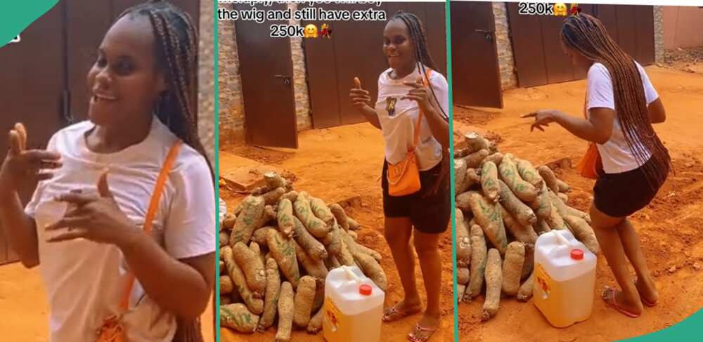 Lady who bought yam for sale.