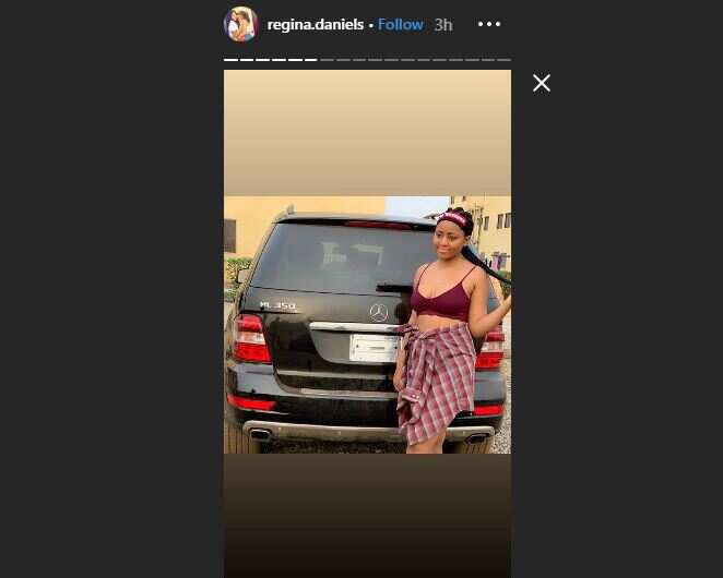 Teenage actress Regina Daniels acquires multi-million naira Benz