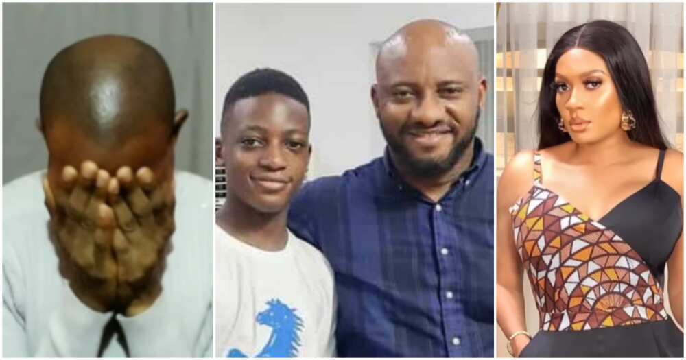 Actor Uche Maduagwu with Yul edochie, wife and their late son