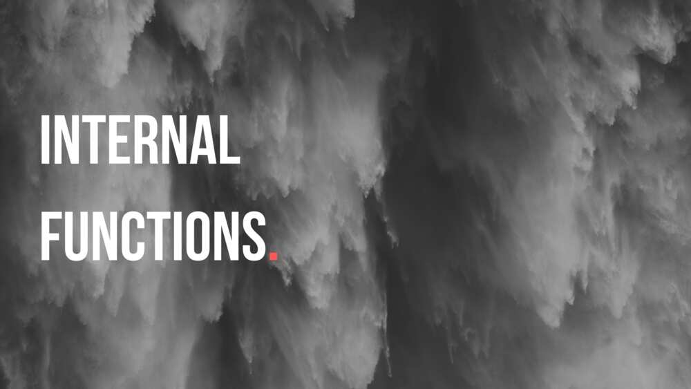 Internal functions of government Internal functions of government