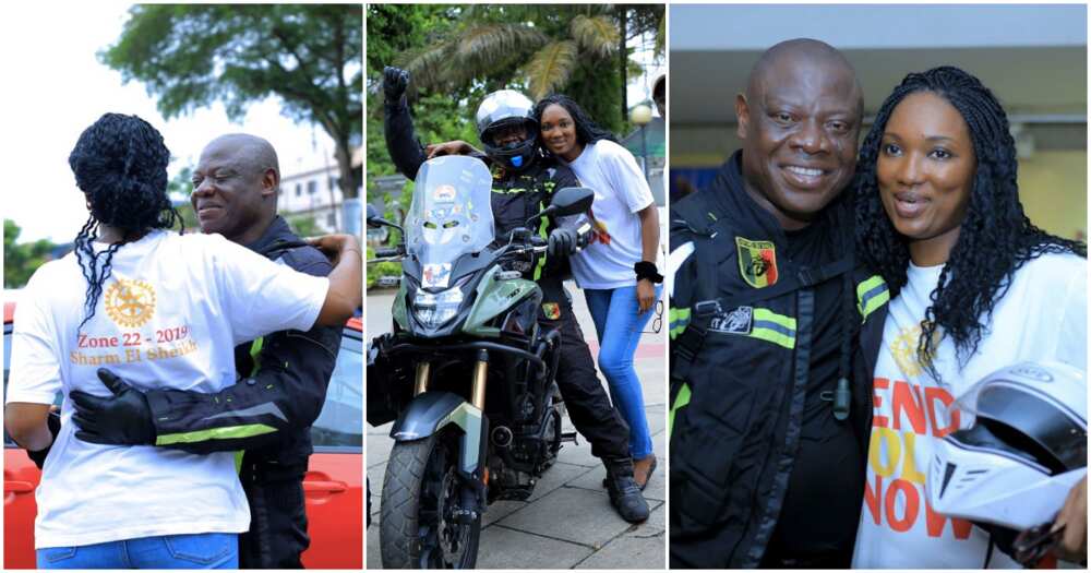 Kunle Adeyanju, Lion Heart, Eba Zenab, Ivorian lady, London to Lagos biker, Kunle wants Zenab