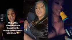 Cardi B goes drunk after taking one bottle of Nigerian beer (photos, video)